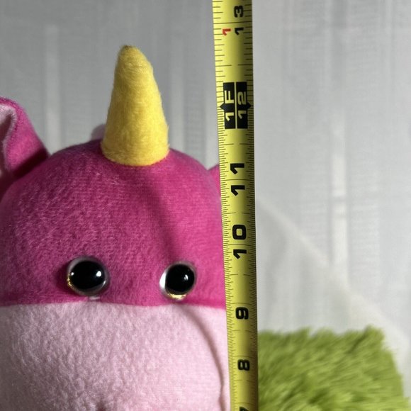 Pink 2 Tone Unicorn Plush Toy Stuffed Animal Kellytoy Sparkle Eyes 12” Sitting - Picture 3 of 6